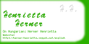 henrietta herner business card